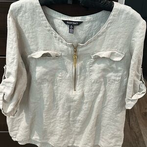 Ellen Tracy Women's Light Taupe Top